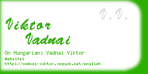 viktor vadnai business card